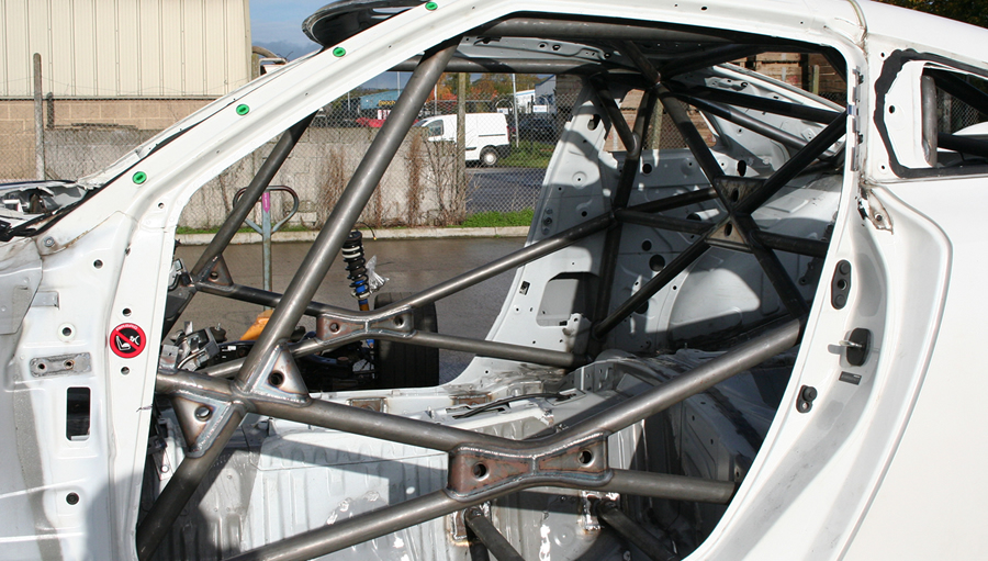 maintenance race car roll cage